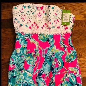 NWT Lilly Pulitzer  Brynn Dress Lobsters in Love Size 00